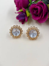 Maanvi Beautiful Kundan Polki Stud Earrings For Parties By Gehna Shop
